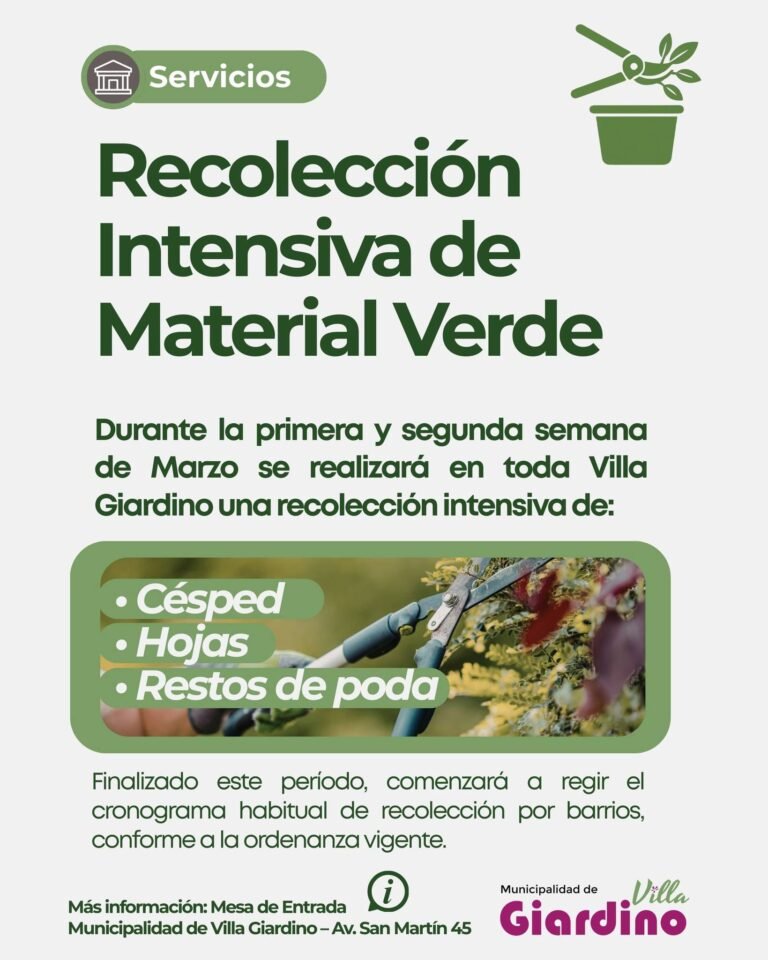 Recolección Intensiva de Material Verde…