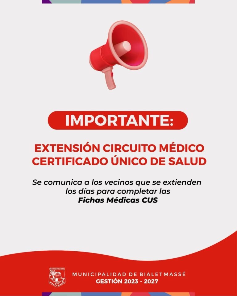 Les compartimos toda la información necesaria para realizar el CUS (ficha médica) en nuestro Centro de Salud Municipal…