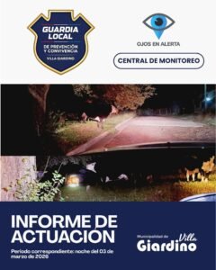 COMUNICADO IMPORTANTE – GUARDIA LOCAL VILLA GIARDINO Y OJOS EN ALERTA VILLA GIARDINO…