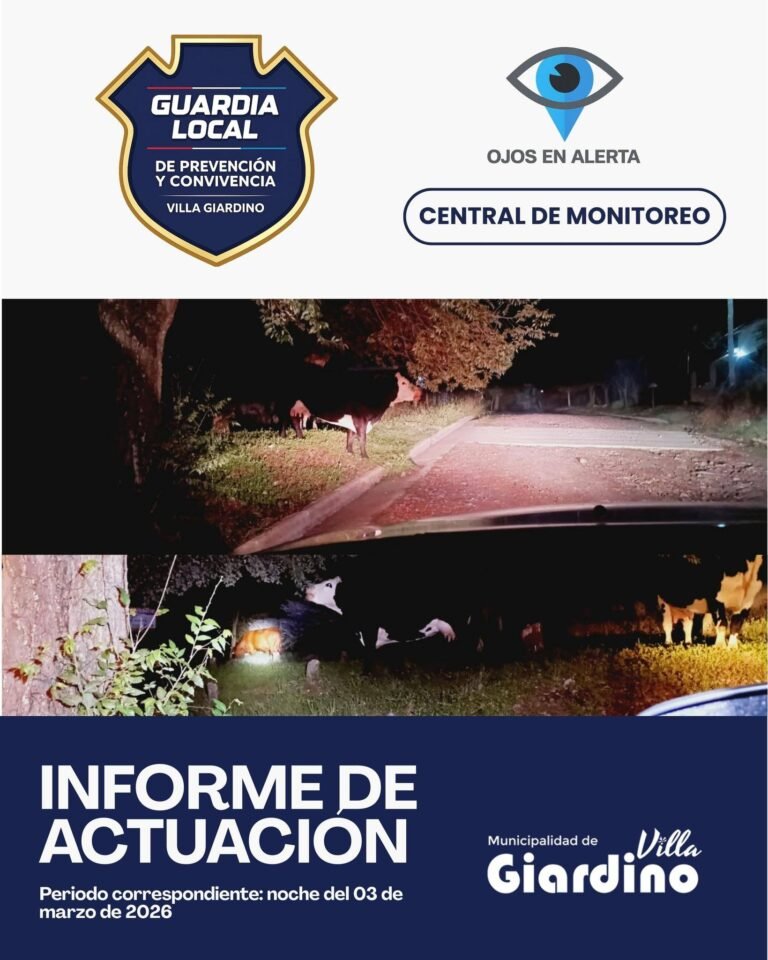 COMUNICADO IMPORTANTE – GUARDIA LOCAL VILLA GIARDINO Y OJOS EN ALERTA VILLA GIARDINO…