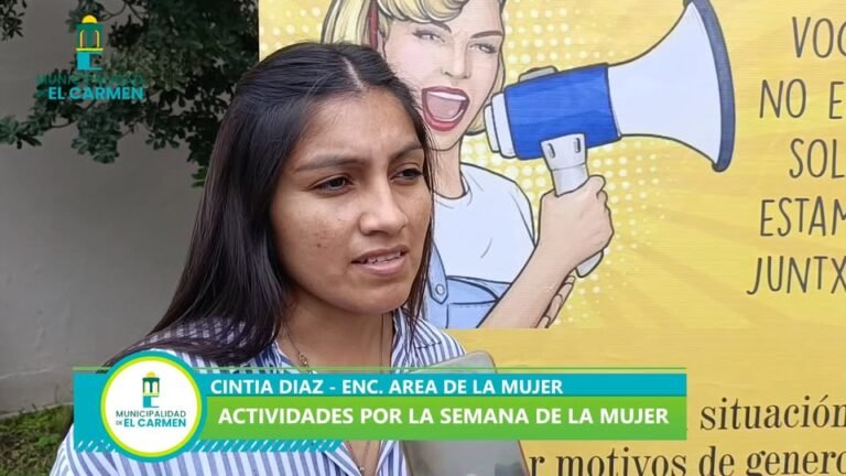 CINTIA DIAZ – COORD. DEL AREA DE LA MUJER – ACTIVIDADES PARA  LA SEMANA DE LA MUJER