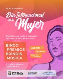 Celebramos el Día Internacional de la Mujer Invitamos a todas las vecinas a compartir una tarde especial…
