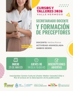 Cursos y Talleres Valle Hermoso 2026…