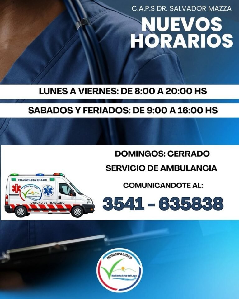 Se informa a la comunidad que, a partir del mes de marzo, el CAPS Dr. Salvador Mazza implementará nuevos horarios de atención….
