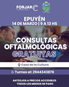 Consultas Oftalmológicas y Consultas por Prótesis Dentales Gratuitas en Epuyén….