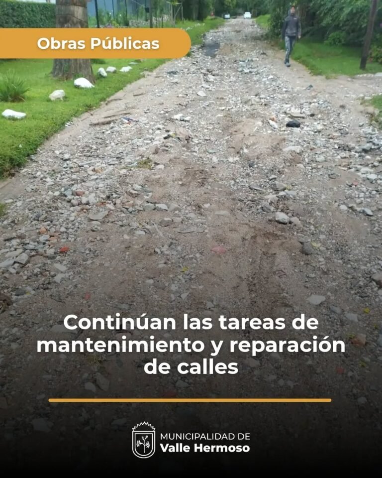 Se continúa avanzando con las tareas de mantenimiento y reparación de calles en distintos sectores de la localidad….