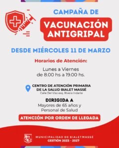 CAMPAÑA DE VACUNACIÓN ANTIGRIPAL…