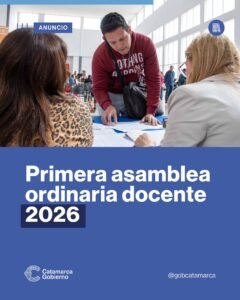 Se convoca a la primera asamblea ordinaria docente del ciclo lectivo para la cobertura de cargos en establecimientos educativos de toda la p…