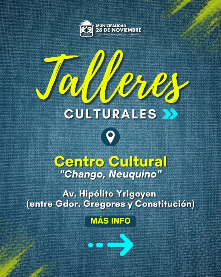 Talleres en el Centro Cultural “Chango, Neuquino”…