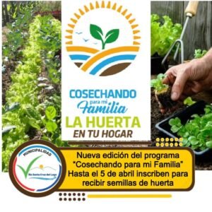 Se encuentran abiertas las inscripciones para la edición 2026 del programa “Cosechando para mi Familia – La Huerta en Tu Hogar”, impulsado p…