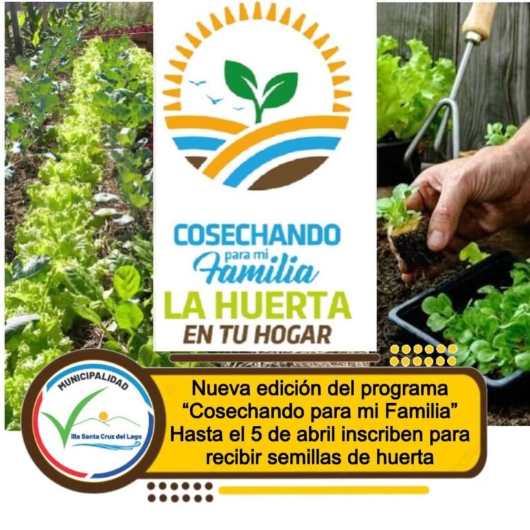 Se encuentran abiertas las inscripciones para la edición 2026 del programa “Cosechando para mi Familia – La Huerta en Tu Hogar”, impulsado p…