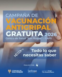 La prevención es un compromiso de todos En san Roque reforzamos nuestro sistema de salud con la Campaña de Vacunación Antigripal 2026. ¡Es …