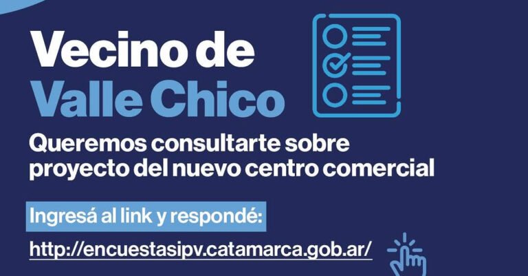 Si vivís en Valle Chico, compartí tu mirada y ayudanos a proyectar el nuevo espacio comercial del barrio….