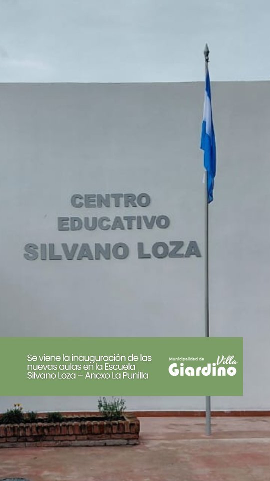 Se viene la inauguración de las nuevas aulas en la Escuela Silvano Loza – Anexo La Punilla…