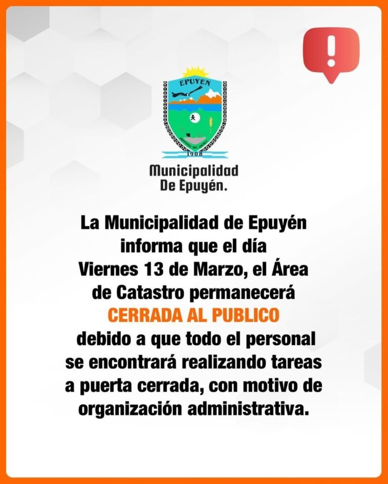 Viernes 13 – Catastro Cerrado….