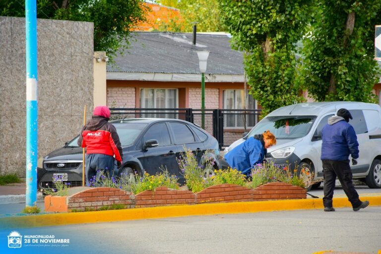 Tareas de limpieza y mantenimiento en distintos sectores de la localidad…