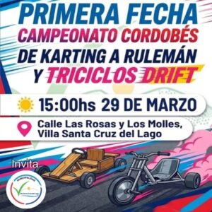 Vení a vivir una jornada a pura adrenalina y diversión con los mejores pilotos del karting a rulemán y el drift en triciclos. ¡Velocidad, de…