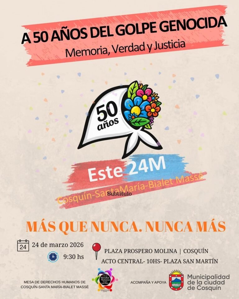 A 50 años del golpe cívico-militar, reafirmamos nuestro compromiso con la Memoria, la Verdad y la Justicia….