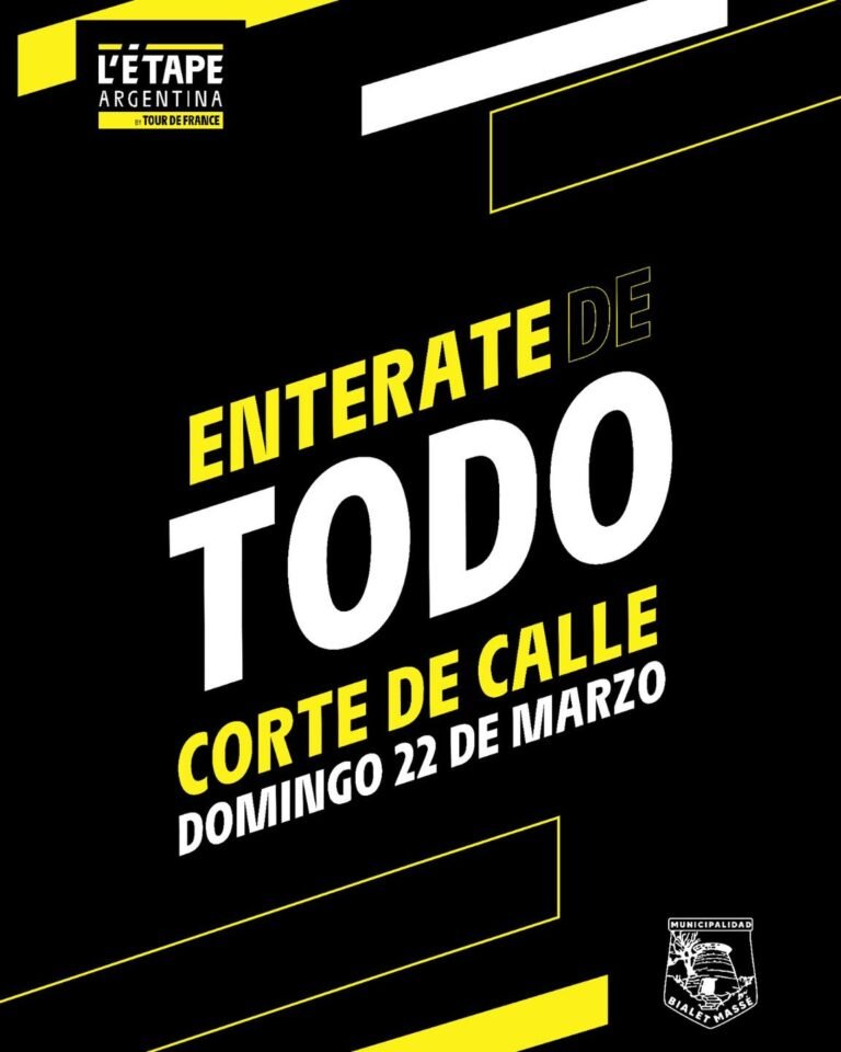 Información importante – L’etape Argentina…