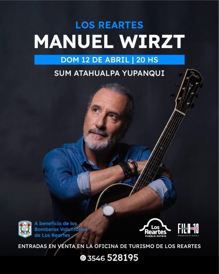 Show acústico de Manuel Wirzt en Los Reartes…
