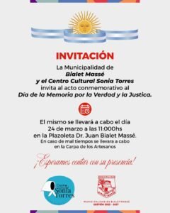 24 de Marzo: Día de la Memoria por la Verdad y la Justicia…