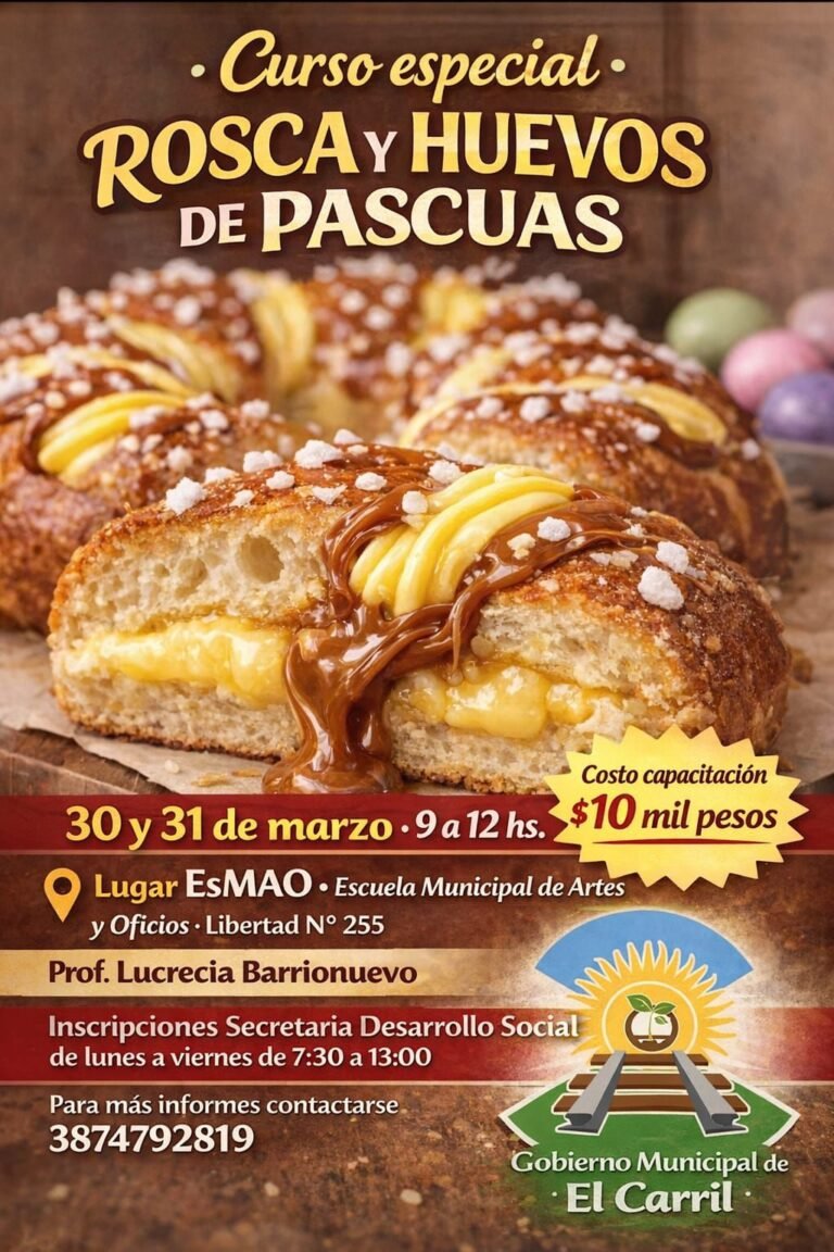 CURSO ESPECIAL DE ROSCA Y HUEVO DE PASCUAS…