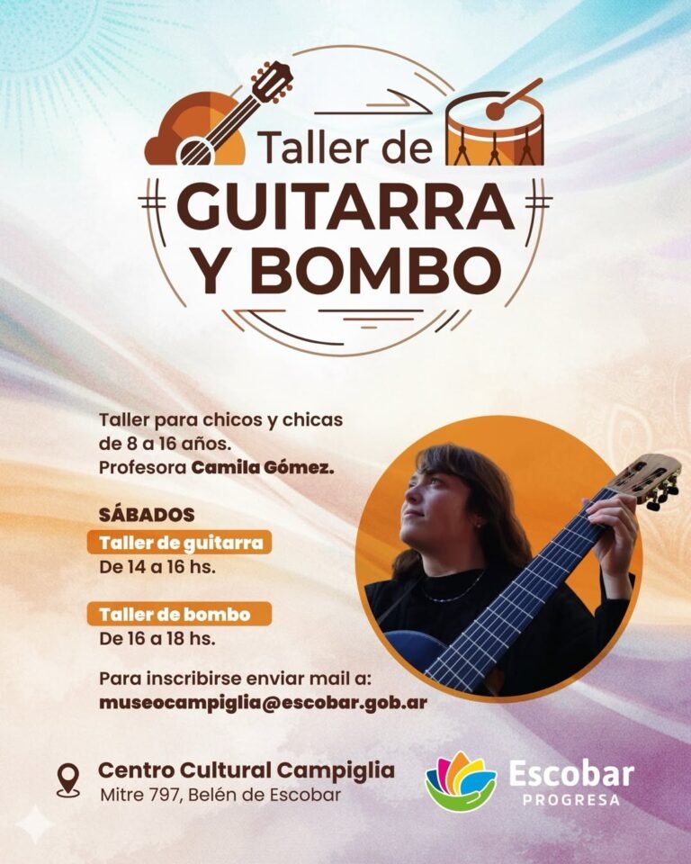 TALLER DE GUITARRA Y BOMBO EN ESCOBAR…
