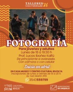 TALLERES CULTURALES 2026…