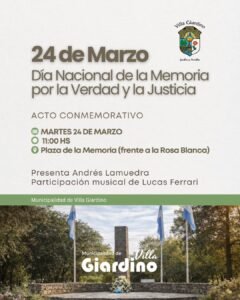 En el marco del Día Nacional de la Memoria por la Verdad y la Justicia, invitamos a la comunidad a participar de un espacio de encuentro y r…