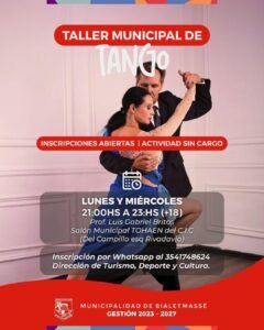 Se suma una nueva propuesta a los Talleres Municipales…