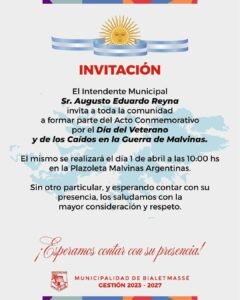 1 de Abril: Día del Veterano y de los Caídos en la Guerra de Malvinas…