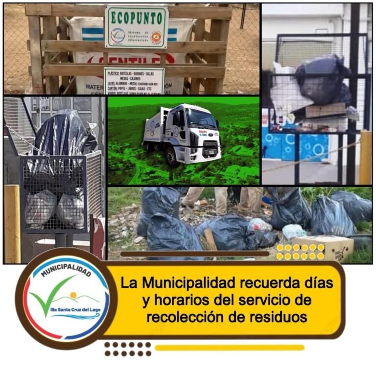 Se recuerda a vecinos y comerciantes que, finalizada la temporada veraniega, el servicio de recolección de residuos domiciliarios se realiza…