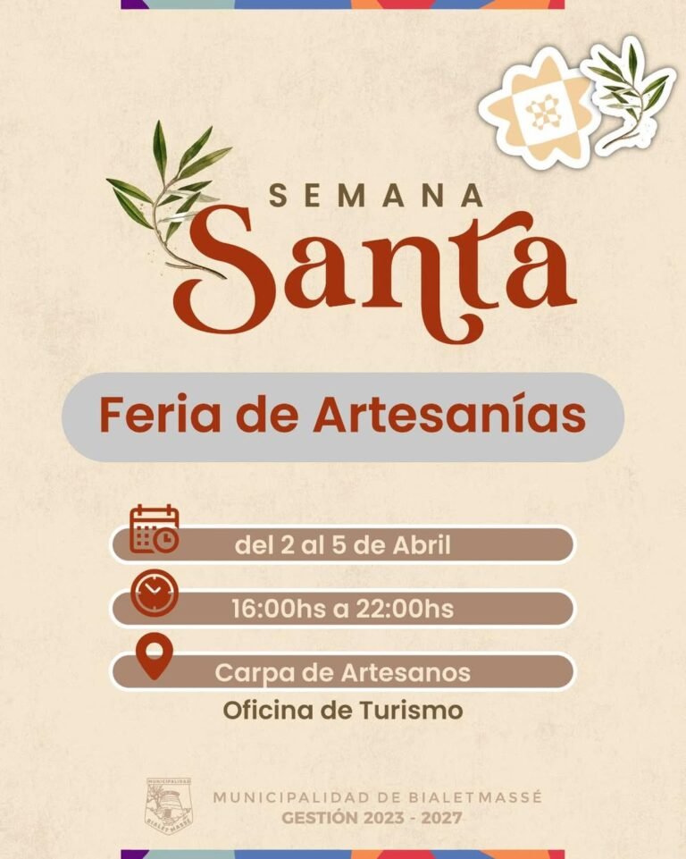 En Semana Santa vuelve el Mercado de Artesanías y Arte Popular…