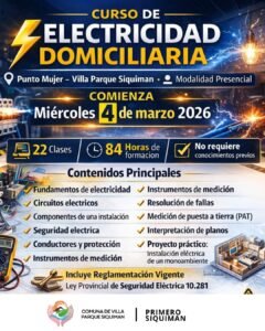 Curso de Electricidad Domiciliaria – Nivel Inicial…