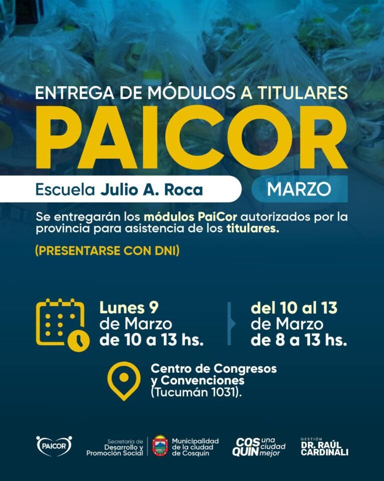 Entrega de Módulos PAICor – Marzo…