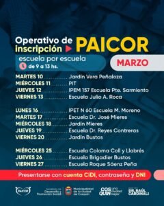 Operativo de Inscripción PAICor – Marzo…