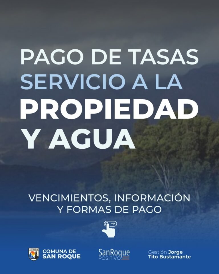 Pago de Tasas – Servicio a la Propiedad y Agua…