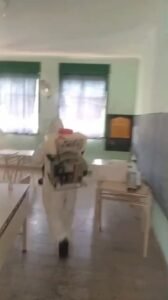 Tareas de desinfección en la Escuela N° 794 “Fray José de la Quintana”, ubicada en Colonia San Francisco….
