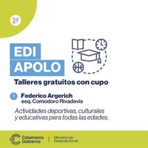 ¡Veni a los talleres del EDI Apolo!…