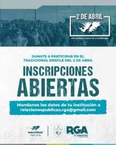 ¿Querés ser parte del tradicional desfile del 2 de abril?…