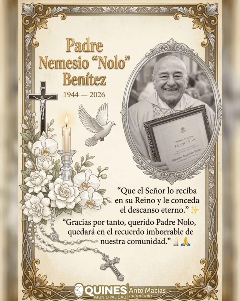 Con profundo dolor despedimos al querido Padre”Nolo”, quien fue un excelente párroco durante muchos años en nuestra ciudad dejando en el cor…