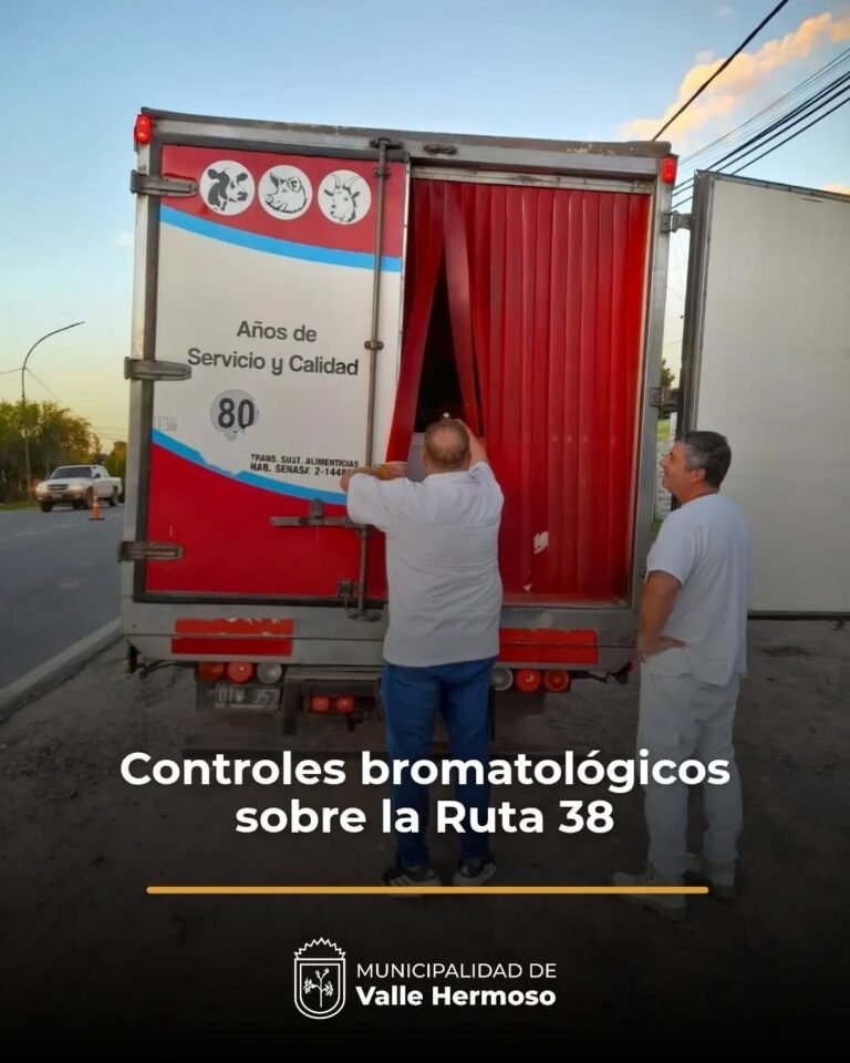 Control sanitario bromatológico en Ruta 38…