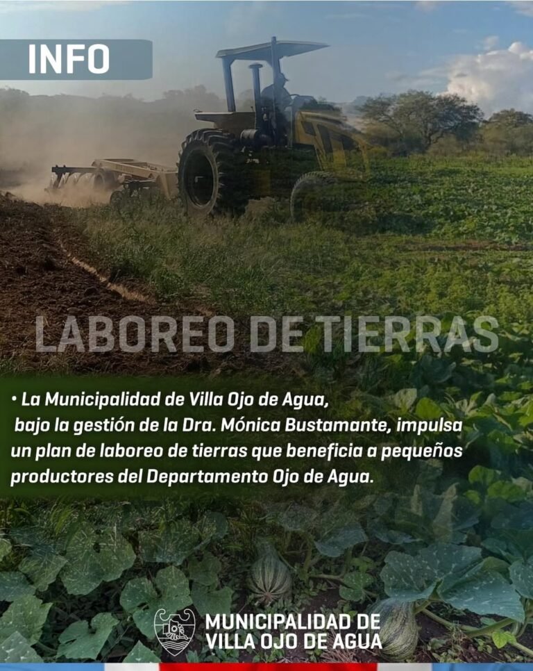 EL MUNICIPIO DE VILLA OJO DE AGUA ACOMPAÑA A LOS PEQUEÑOS PRODUCTORES DEL DEPARTAMENTO…