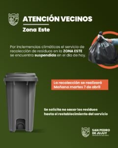 Atención vecinos de Zona Este…