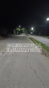 Nuevas luminarias LED en avenida Juan Perón…