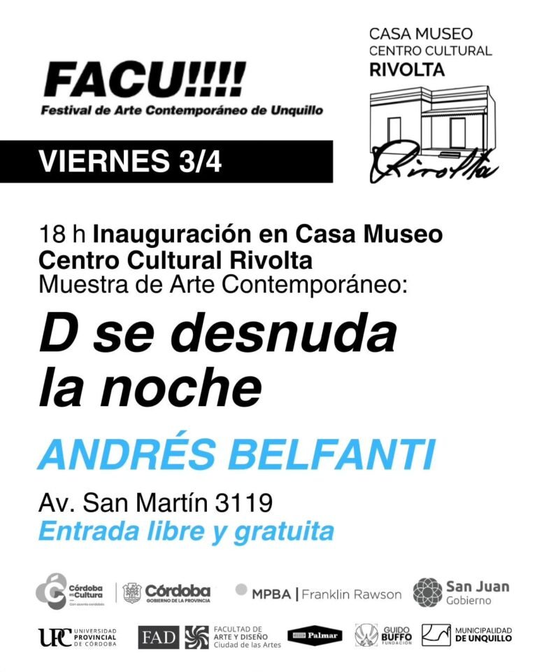 INAUGURACIÓN EN CASA MUSEO RIVOLTA…