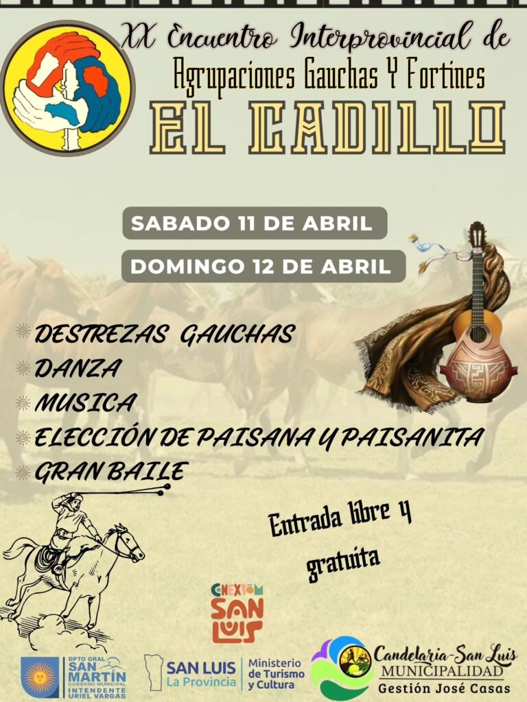 XX Encuentro Interprovincial de Agrupaciones Gauchas y Fortines “El Cadillo”…