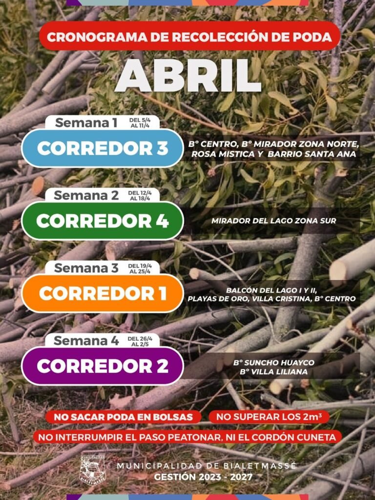 CRONOGRAMA DE RECOLECCIÓN DE PODA…