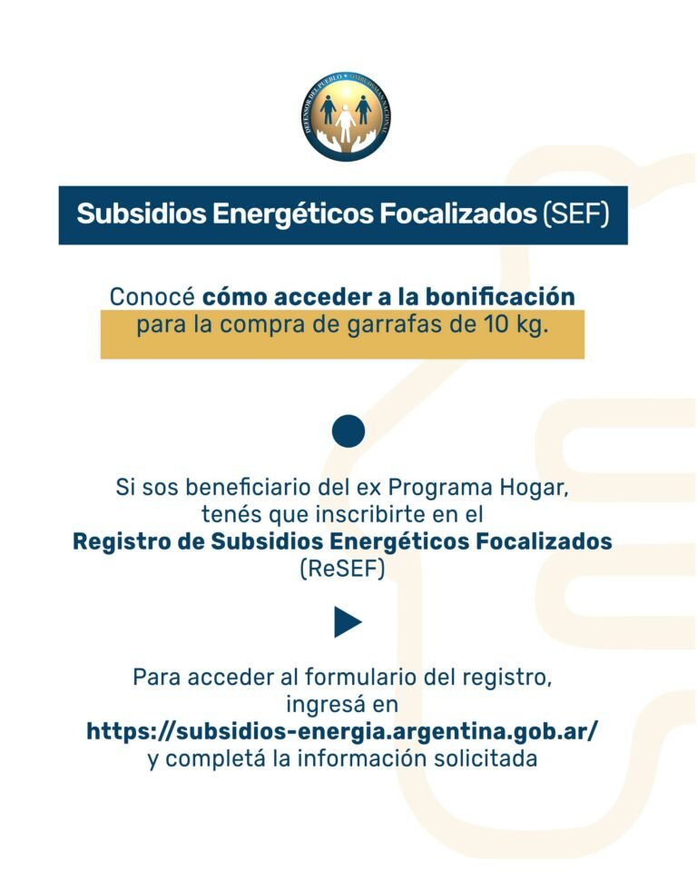 Régimen de Subsidios Energéticos Focalizados…