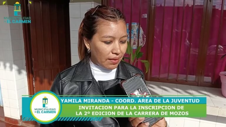 YAMILA MIRANDA – COORD. AREA DE LA JUVENTUD – INVITACION PARA LA INSCRIPCION DE LA 2º EDICION DE LA CARRERA DE MOZOS